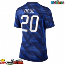 Camisa de Futebol França Desire Doue #20 Equipamento Principal Mulheres Mundo 2026 Manga Curta
